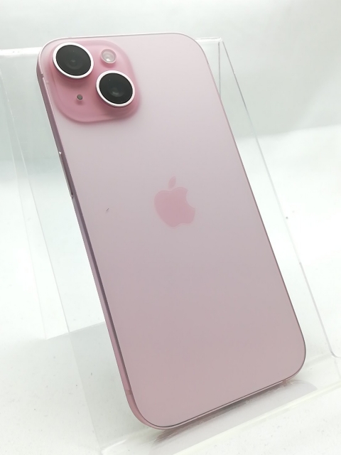 Apple iPhone 15 ピンク ひび割れあり Apple iPhone 15ピンク 画面割れ 液晶漏れ