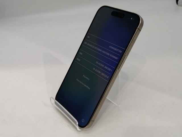 【中古】Apple 国内版 【SIMフリー】 iPhone 15 Pro 512GB ナチュラルチタニウム MTUK3J/A【浜松駅前】保証期間１ヶ月【ランクC】_1