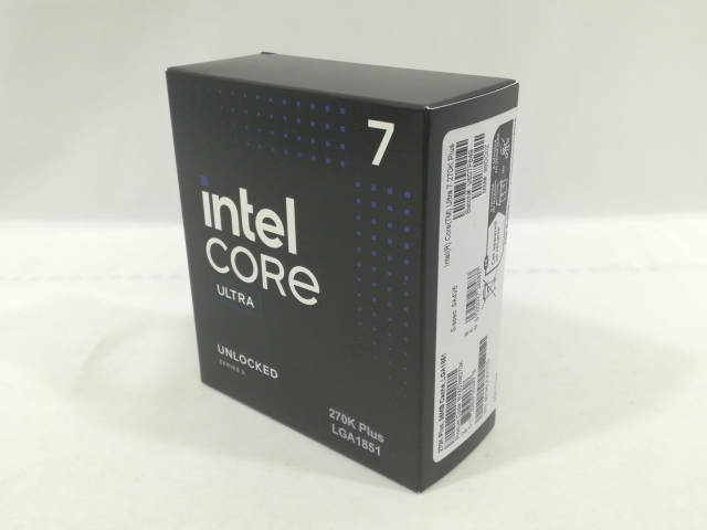 【未使用】Intel Core Ultra 7 270K Plus (3.7GHz) Box LGA1851/24C(P:8C/E:16C)/24T/L3 36M/Intel Graphics/PBP125W【大阪本店】保証期間１週間