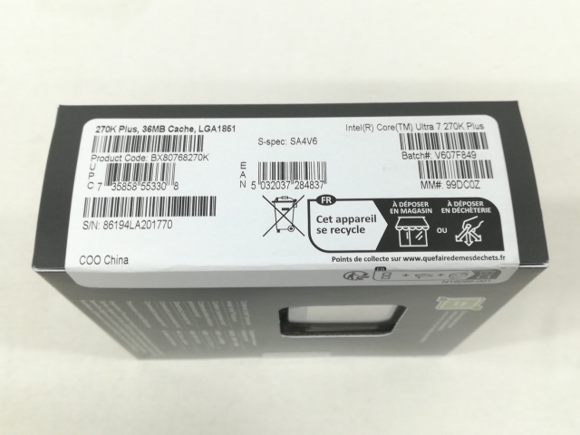 【未使用】Intel Core Ultra 7 270K Plus (3.7GHz) Box LGA1851/24C(P:8C/E:16C)/24T/L3 36M/Intel Graphics/PBP125W【大阪本店】保証期間１週間_2