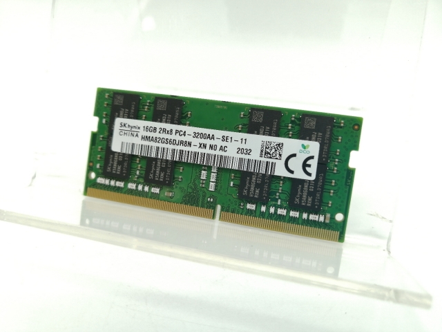 【中古】260PIN 16GB DDR4-3200(PC4-25600) SODIMM 【ノートPC用】【大阪本店】保証期間１週間