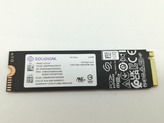 中古】各社 2TB SSD (M.2 2280/PCIe4.0 NVMe)【大阪本店】保証