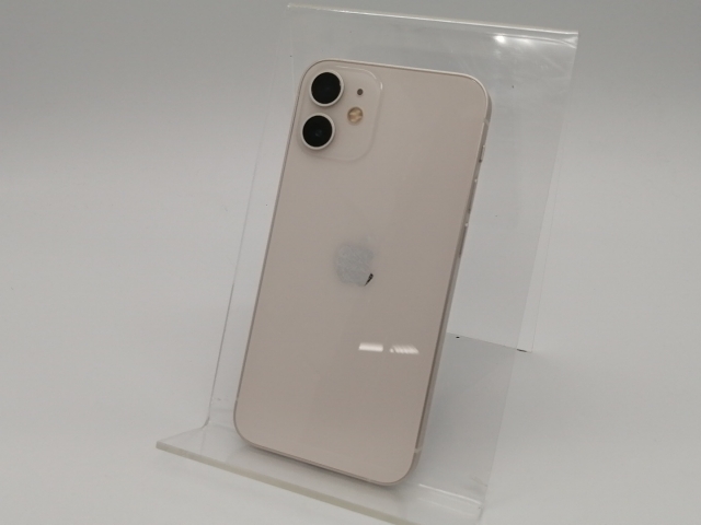 【中古】Apple au 【SIMロック解除済み】 iPhone 12 mini 128GB ホワイト MGDM3J/A【大阪本店】保証期間１ヶ月【ランクC】