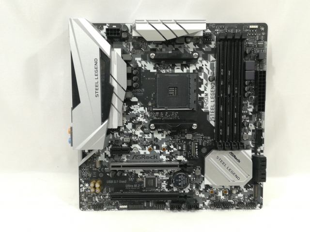 【中古】ASRock B450M Steel Legend B450/AM4/MicroATX【大阪本店】保証期間１週間
