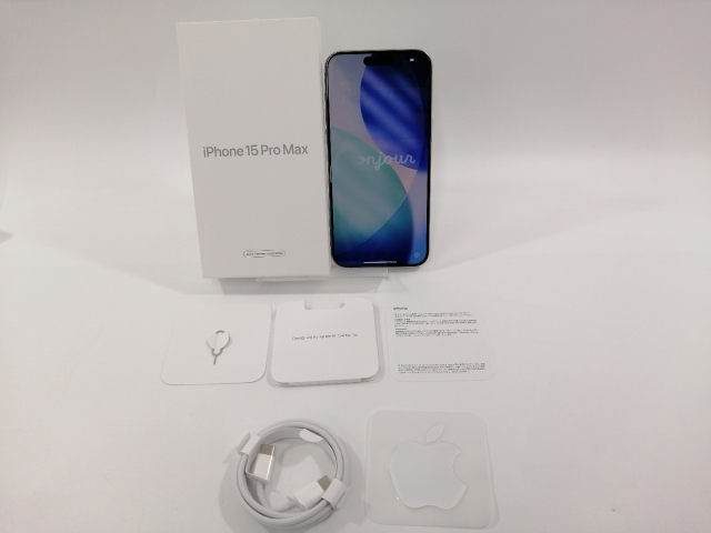 【中古】Apple 国内版 【SIMフリー】 iPhone 15 Pro Max 256GB ナチュラルチタニウム MU6R3J/A【大阪本店】保証期間１ヶ月【ランクA】