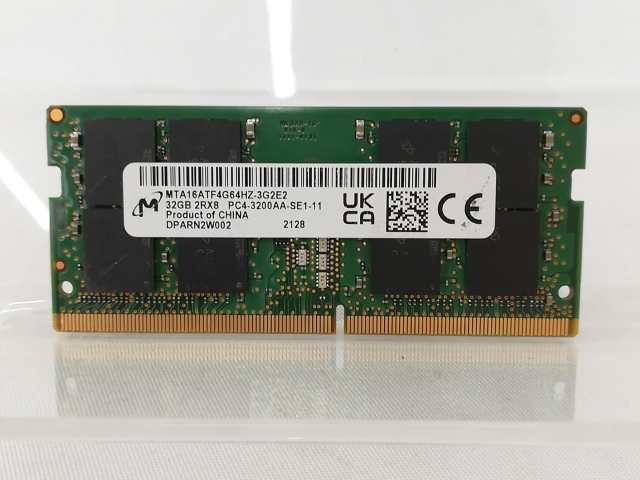 【中古】260PIN 32GB DDR4-3200(PC4-25600) SODIMM【ノートPC用】【大阪本店】保証期間１週間