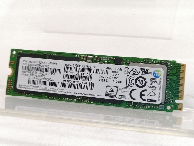 中古】各社 512GB SSD (M.2 2280/PCIe3.0 NVMe)【大阪本店】保証期間1