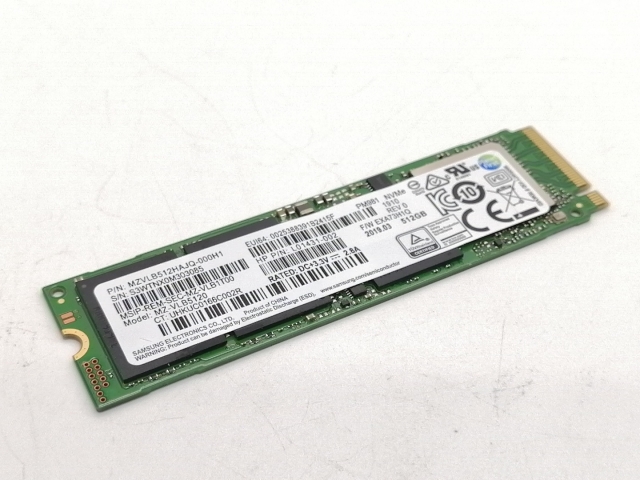 中古】各社 512GB SSD (M.2 2280/PCIe3.0 NVMe)【大阪本店】保証期間1