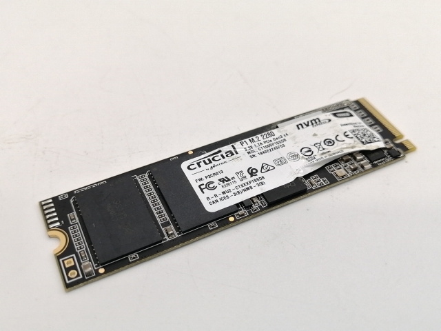 【中古】Crucial P1(CT1000P1SSD8JP) 1TB/M.2 2280(PCIe3.0 NVMe)/QLC【大阪本店】保証期間１週間_3