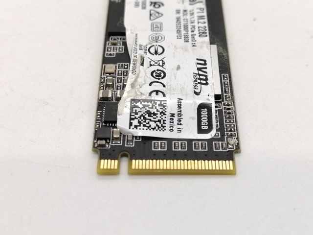 【中古】Crucial P1(CT1000P1SSD8JP) 1TB/M.2 2280(PCIe3.0 NVMe)/QLC【大阪本店】保証期間１週間_5