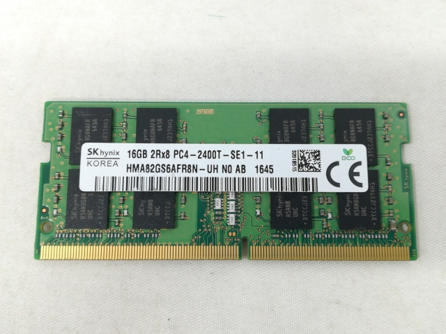 【中古】260PIN 16GB DDR4-3200(PC4-25600) SODIMM 【ノートPC用】【大阪本店】保証期間１週間