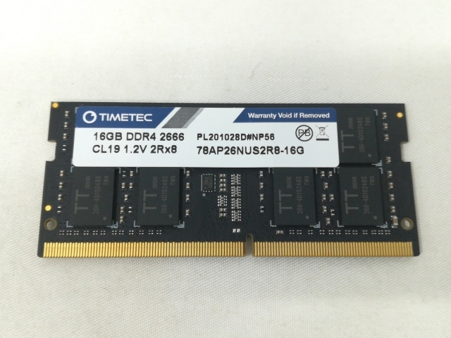 【中古】260PIN 16GB DDR4-2666(PC4-21300) SODIMM 【ノートPC用】【大阪本店】保証期間１週間