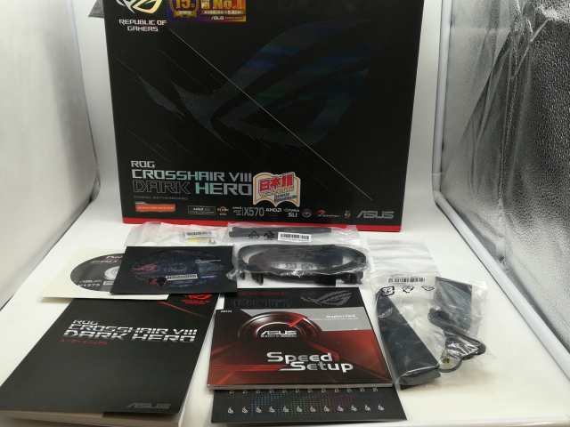 【中古】ASUS ROG Crosshair VIII Dark Hero X570/AM4/2.5GbitLAN/Wi-Fi6(11ax/11ac)+BT5.1/ATX【大阪本店】保証期間１週間