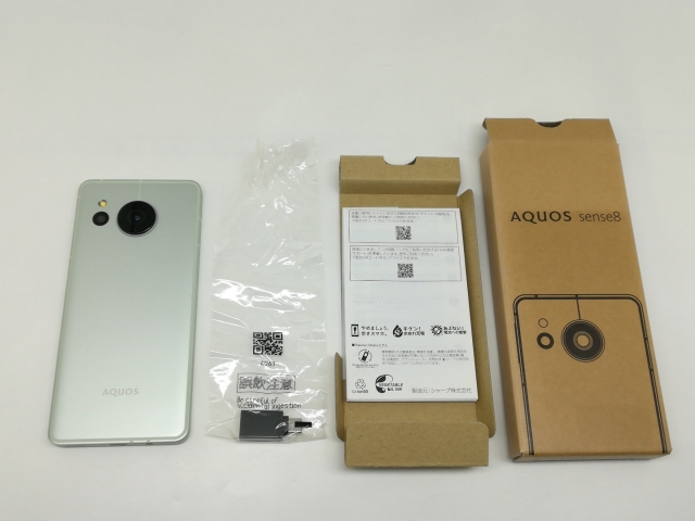 SIMフリー AQUOS sense8 128GB ペールグリーン電池良好 SIMフリー