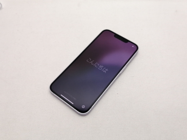 【中古】Apple au 【SIMフリー】 iPhone 14 128GB パープル MPUY3J/A【仙台駅東口】保証期間１ヶ月【ランクA】