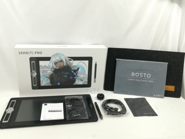 【中古】BOSTO BT-16HD(T) Pro [15.6インチタッチパネル搭載液晶ペンタブレット/1920x1080筆圧8192/14ms/120% sRGB]【大阪本店】保証期間１週間