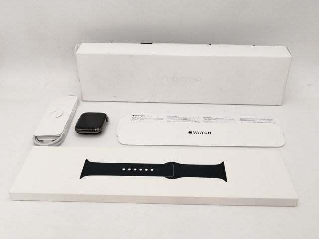 【中古】Apple Apple Watch Series8 45mm Cellular グラファイトステンレススチールケース/ミッドナイトスポーツバンド MNKU3J/A【新宿2】保証期間１ヶ月【ランクB】_7