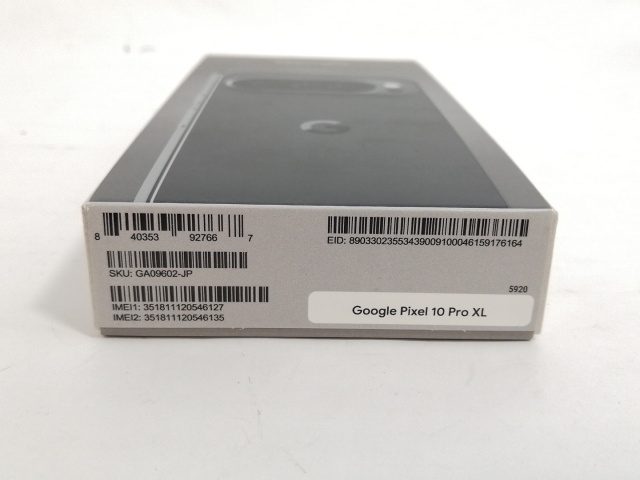 【未使用】Google 国内版 【SIMフリー】 Pixel 10 Pro XL オブシディアン 16GB 256GB【新宿】保証期間３ヶ月_3