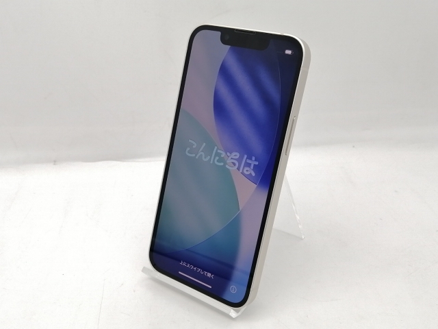 【中古】Apple 国内版 【SIMフリー】 iPhone 13 mini 128GB スターライト MLJE3J/A【新宿2】保証期間１ヶ月【ランクC】_1