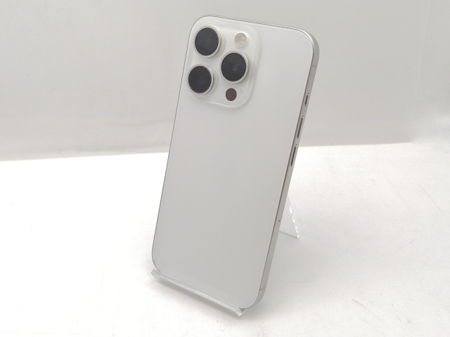 【中古】Apple 国内版 【SIMフリー】 iPhone 15 Pro 128GB ホワイトチタニウム MTU83J/A【新宿2】保証期間１ヶ月【ランクB】