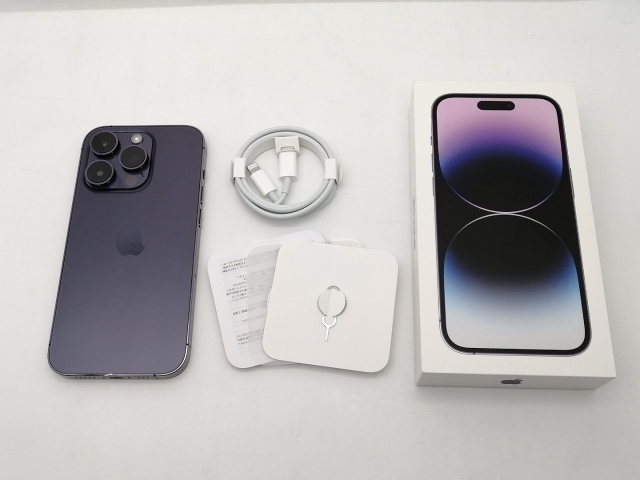 【中古】Apple docomo 【SIMフリー】 iPhone 14 Pro 128GB ディープパープル MQ0F3J/A【新宿2】保証期間１ヶ月【ランクB】_7