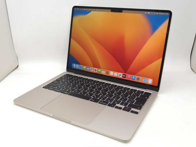 【中古】Apple MacBook Air 13インチ M2(CPU:8C/GPU:8C) 8GB/256GB スターライト MLY13J/A (M2・2022)【新宿2】保証期間１ヶ月【ランクA