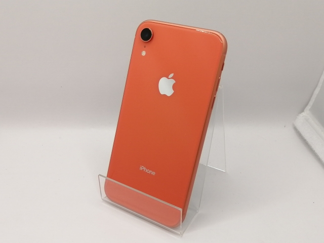 【中古】Apple au 【SIMロック解除済み】 iPhone XR 64GB コーラル MT0A2J/A【大須2】保証期間１ヶ月【ランクB】