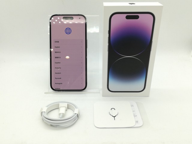 【中古】Apple 国内版 【SIMフリー】 iPhone 14 Pro 128GB ディープパープル MQ0F3J/A【道玄坂】保証期間１ヶ月【ランクB】