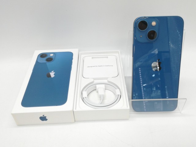 【中古】Apple iPhone 13 mini 128GB ブルー （国内版SIMロックフリー） MLJH3J/A【大宮東口】保証期間１ヶ月【ランクC】