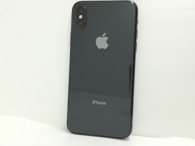 【中古】Apple au 【SIMロック解除済み】 iPhone X 256GB スペースグレイ MQC12J/A【大宮東口】保証期間１ヶ月【ランクB】