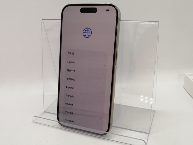 【中古】Apple docomo 【SIMフリー】 iPhone 15 Pro 256GB ナチュラルチタニウム MTUF3J/A【大宮東口】保証期間１ヶ月【ランクB】_1