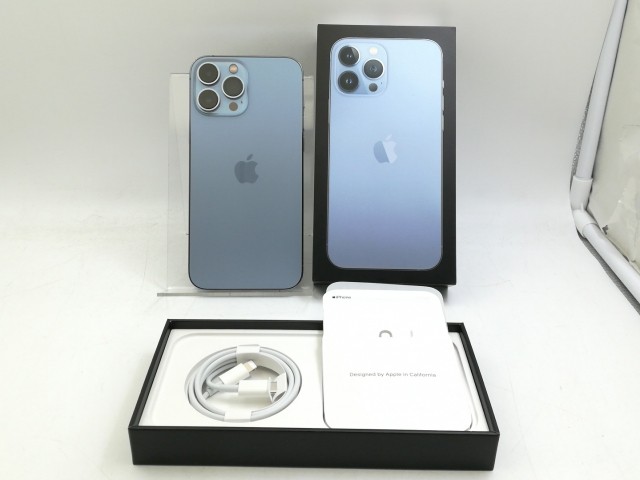 【中古】Apple docomo 【SIMフリー】 iPhone 13 Pro Max 128GB シエラブルー MLJ73J/A【大宮東口】保証期間１ヶ月【ランクB】