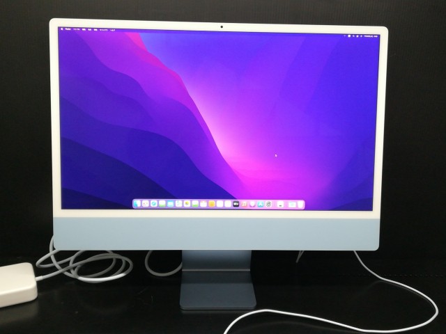 【中古】Apple iMac 24インチ 4.5K Retinaディスプレイ M1(CPU:8C/GPU:8C) 8GB/256GB ブルー MGPK3J/A (M1・2021)【大宮東口】保証期間１