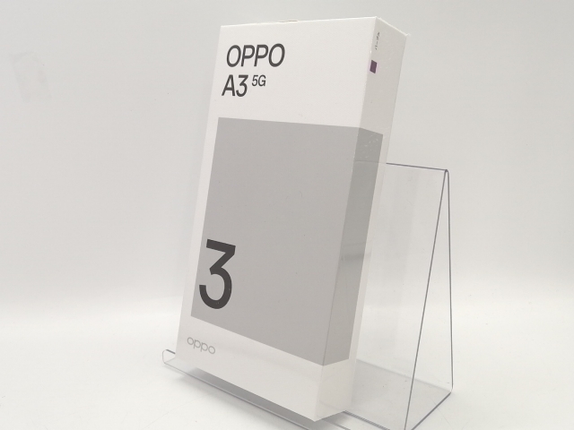 【未使用】Oppo ymobile 【SIMフリー】 OPPO A3 5G 4GB 128GB パープル【大宮東口】保証期間３ヶ月