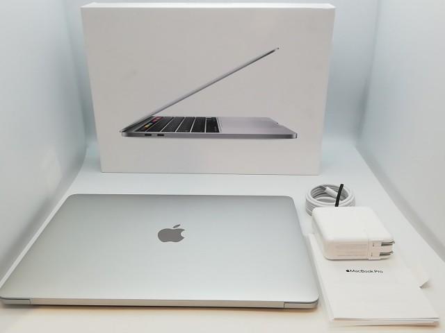 【中古】Apple MacBook Pro 13インチ CTO (Mid 2020) シルバー Core i7(2.3G)/32G/1T/Iris Plus【高崎モントレー】保証期間１ヶ月【ラン