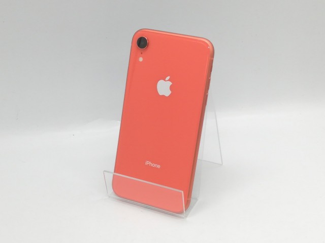 【中古】Apple au 【SIMロック解除済み】 iPhone XR 128GB コーラル MT0T2J/A【大宮東口】保証期間１ヶ月【ランクB】