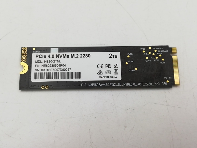 【中古】各社 2TB SSD  (M.2 2280/PCIe4.0 NVMe)【大宮東口】保証期間１週間