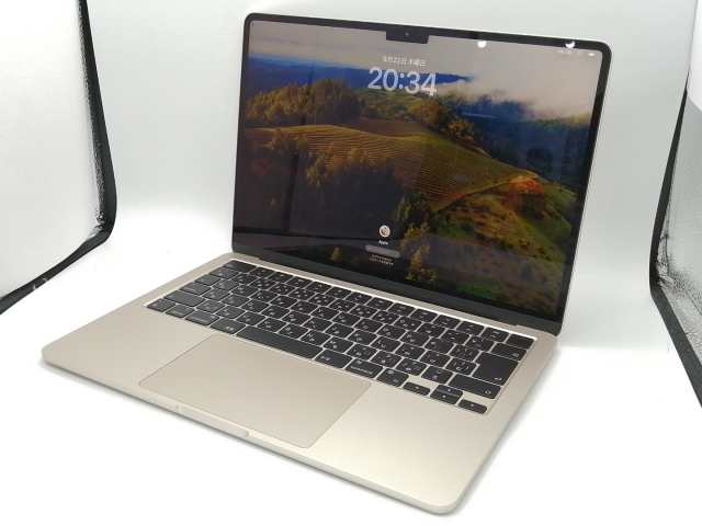 【中古】Apple MacBook Air 13インチ M2(CPU:8C/GPU:8C) 8GB/256GB スターライト MLY13J/A (M2・2022)【川越クレアモール】保証期間１ヶ