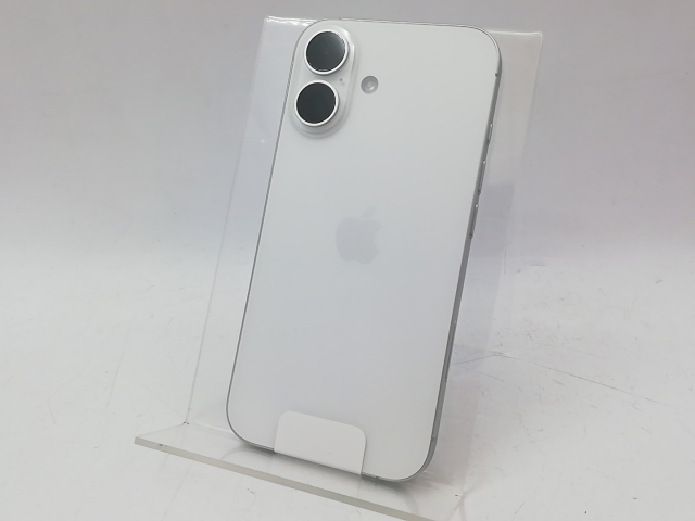 【未使用】Apple UQmobile 【SIMフリー】 iPhone 16 128GB ホワイト MYDR3J/A【大宮東口】保証期間３ヶ月