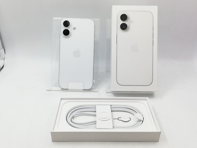 【未使用】Apple UQmobile 【SIMフリー】 iPhone 16 128GB ホワイト MYDR3J/A【大宮東口】保証期間３ヶ月_2