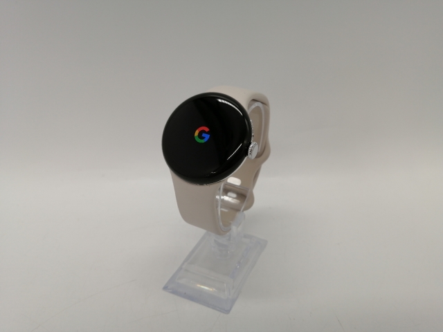 【中古】Google Pixel Watch2 Bluetooth/Wi-Fiモデル PolishedSilverアルミケース/Porcelainアクティブバンド【大宮東口】保証期間１ヶ月【ランクC】