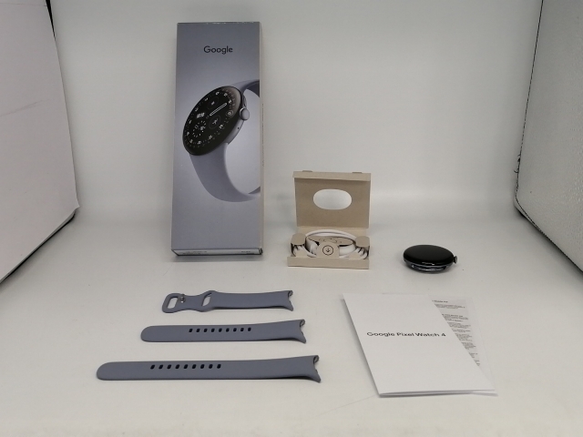 【中古】Google Pixel Watch4 Wi-Fiモデル 45mm Satin Moonstone アルミケース/Moonstone アクティブ バンド【大宮東口】保証期間１ヶ月【ランクA】