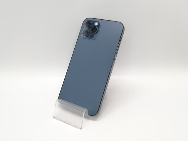 【中古】Apple au 【SIMロック解除済み】 iPhone 12 Pro 128GB パシフィックブルー MGM83J/A【大宮東口】保証期間１ヶ月【ランクB】