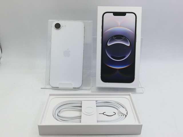 【未使用】Apple UQmobile 【SIMフリー】 iPhone 16e 128GB ホワイト MD1R4J/A【道玄坂】保証期間３ヶ月_3