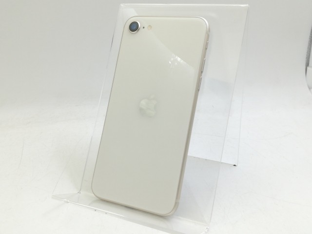 【中古】Apple au 【SIMフリー】 iPhone SE（第3世代） 64GB スターライト MMYD3J/A【大宮東口】保証期間１ヶ月【ランクB】