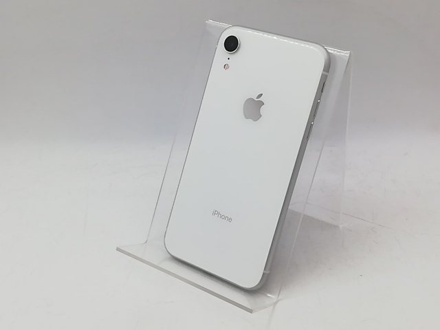 【中古】Apple au 【SIMロック解除済み】 iPhone XR 128GB ホワイト MT0J2J/A【大宮東口】保証期間１ヶ月【ランクC】