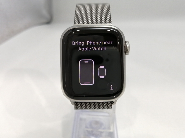 【中古】Apple Apple Watch Series8 41mm Cellular シルバーステンレススチールケース/シルバーミラネーゼループ MNJ83J/A【大宮東口】保証期間１ヶ月【ランクC】