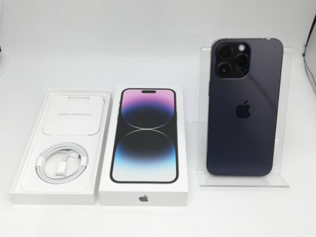 【中古】Apple 国内版 【SIMフリー】 iPhone 14 Pro Max 256GB ディープパープル MQ9E3J/A【新橋烏森通り】保証期間１ヶ月【ランクB】