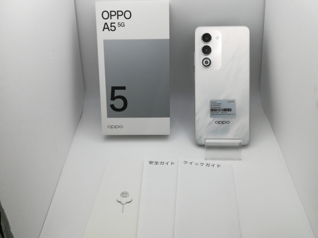【未使用】Oppo UQmobile 【SIMフリー】 OPPO A5 5G 4GB 128GB ホワイト OPG06【静岡】保証期間３ヶ月_3