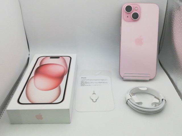 【中古】Apple docomo 【SIMフリー】 iPhone 15 128GB ピンク MTMJ3J/A【新橋烏森通り】保証期間１ヶ月【ランクA】